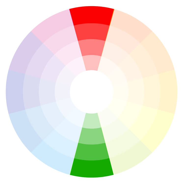 Complementary colour wheel