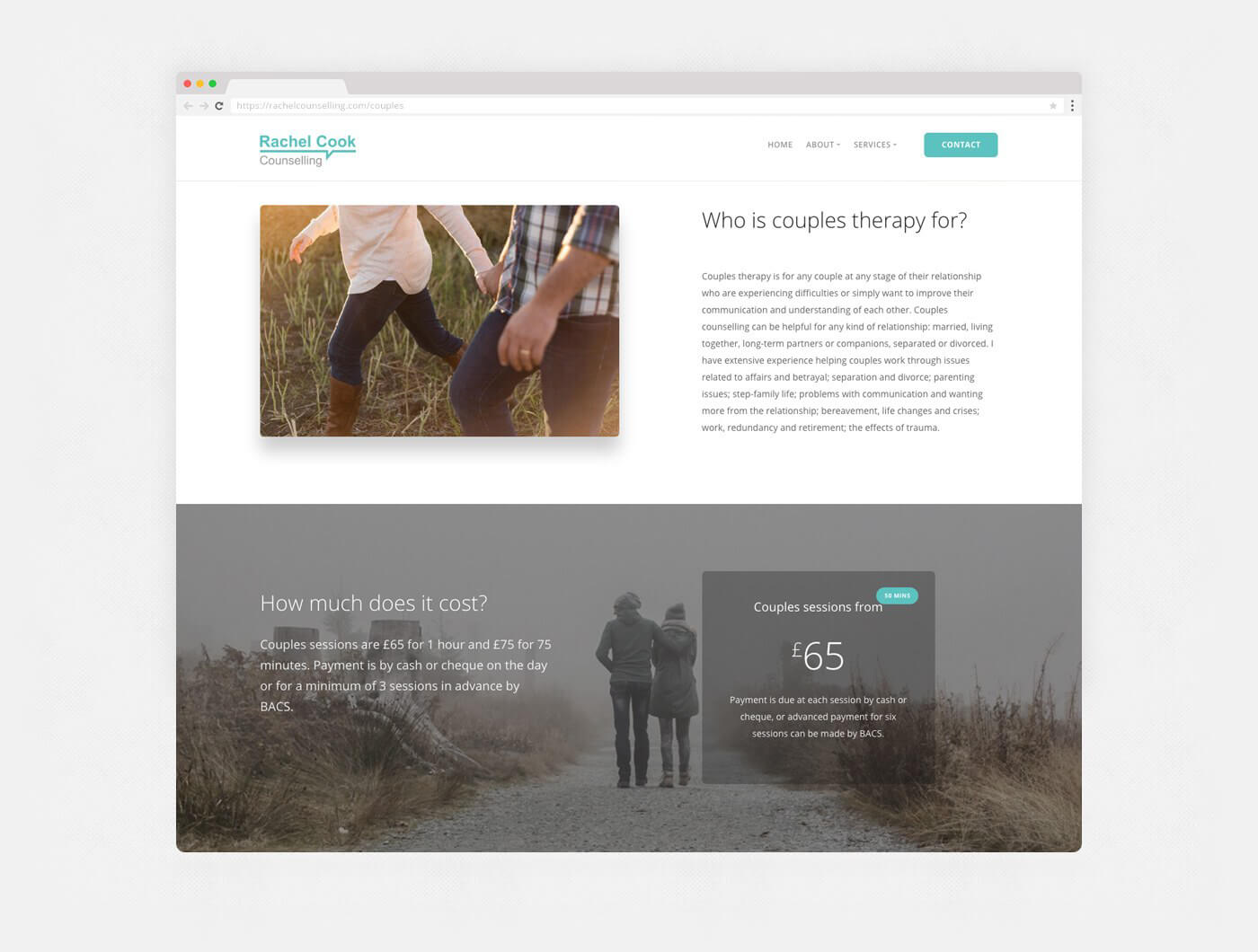 counselling and psychotherapy website design